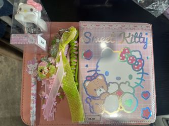 Sweet Kitty Pink Holographic Journal Set