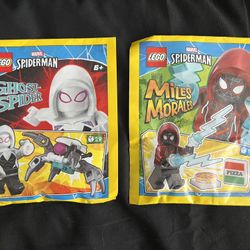 Lego Miles Morales And Spider Gwen Paper Polybags