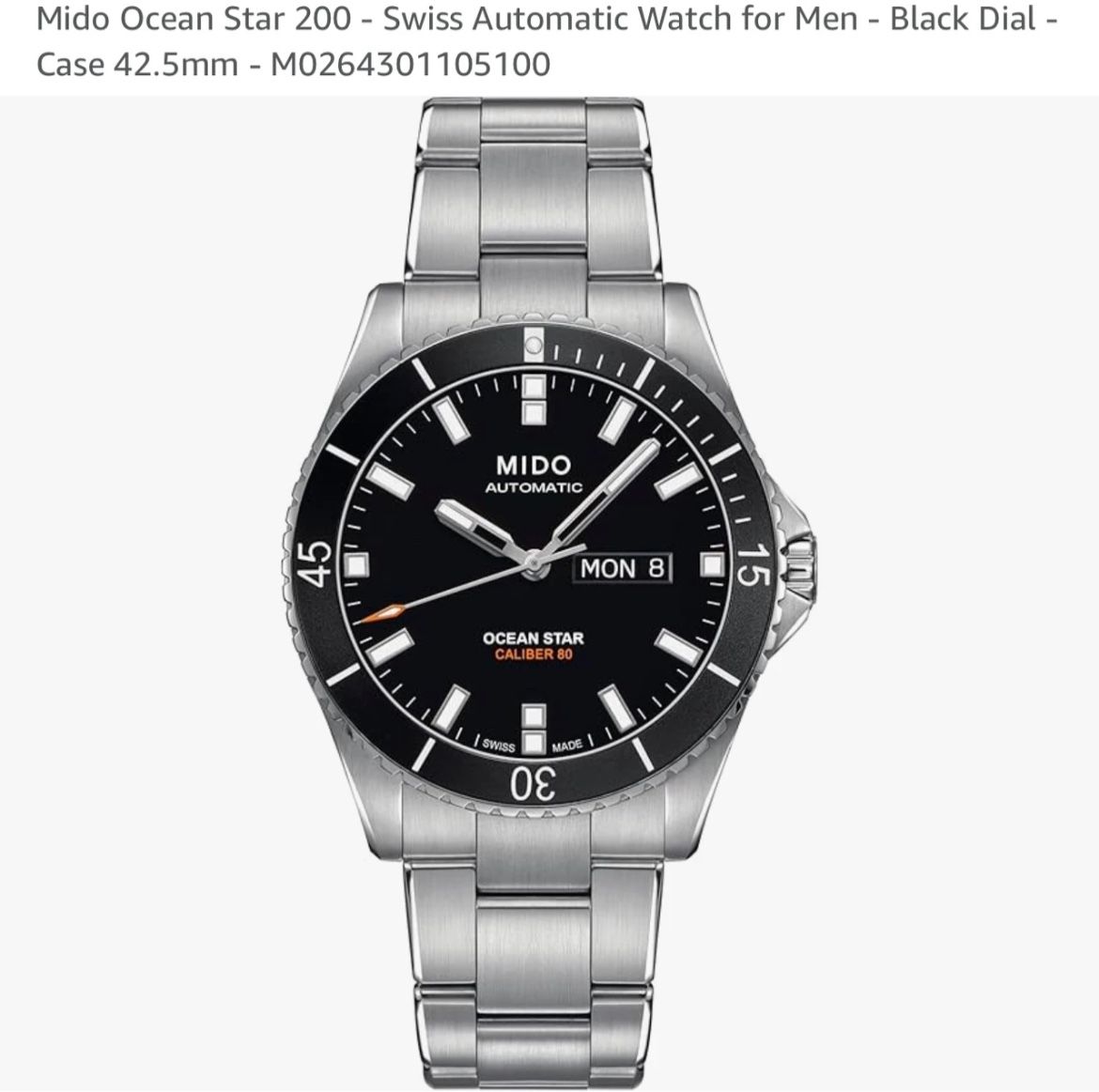 MIDO Ocean star 200 Swiss automatic watch