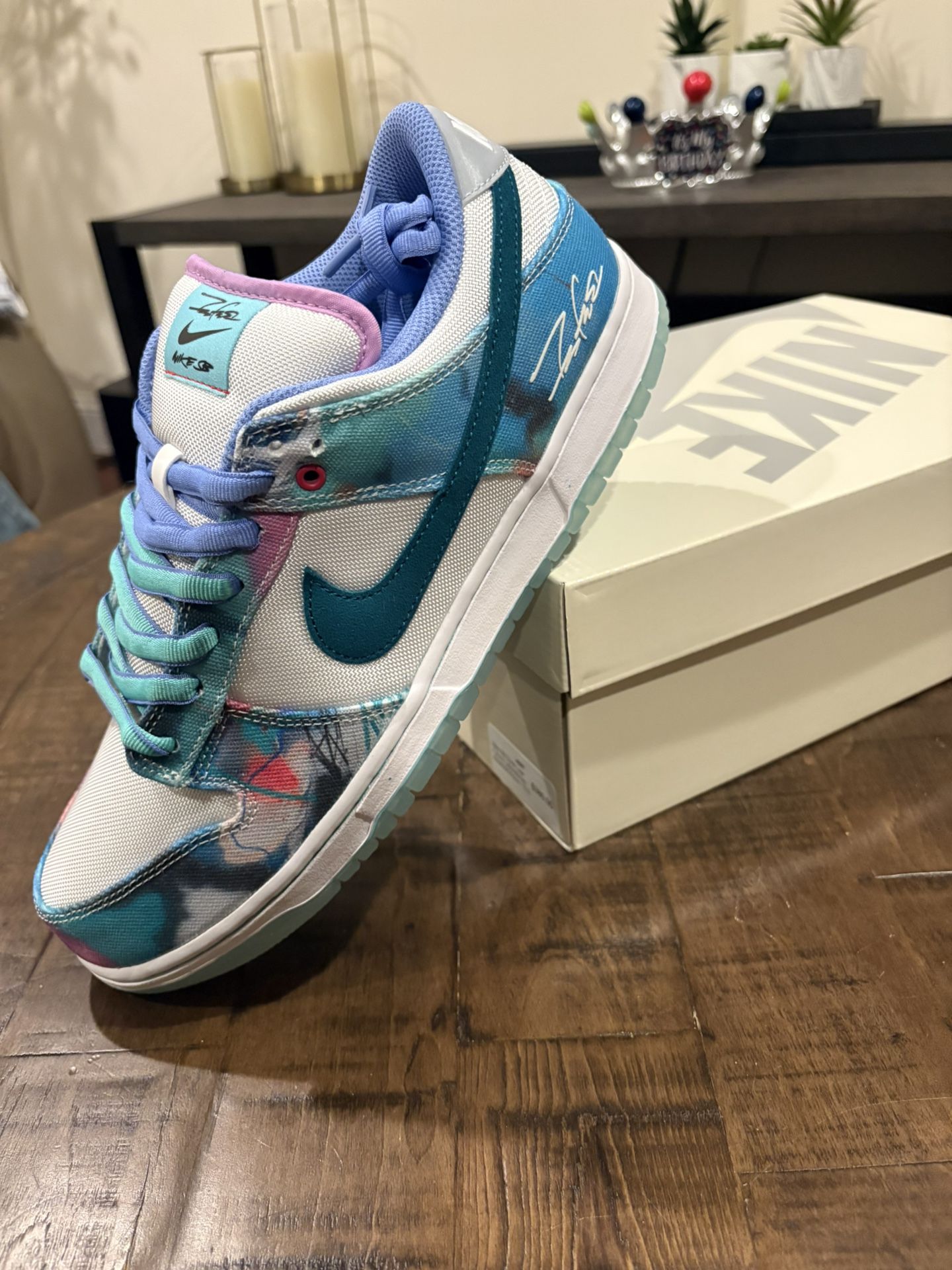 Nike SB Dunk Low Futura Laboratories Bleached Aqua Size 10.5M
