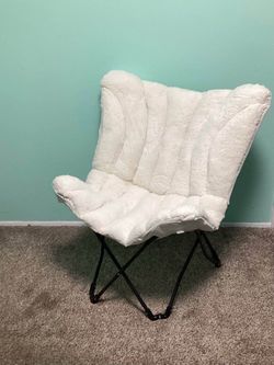 New- Butterfly Cream Chair- Foldable - Soft