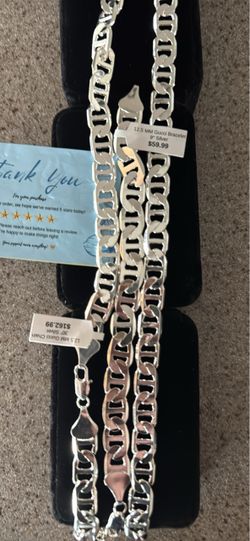 12.5mm…SILVER…Gucci Chain and Bracelet Set