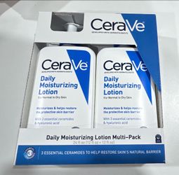 2 PACK CeraVe Daily Moisturizing Lotion Face & Body Ceramides HA 24 fl oz (2x12)