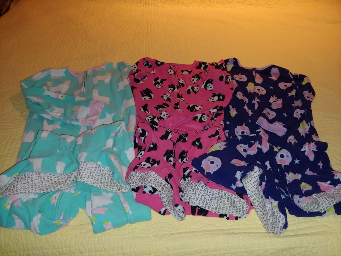 Size 8- 3 pr of girl's Carter's Pjs
