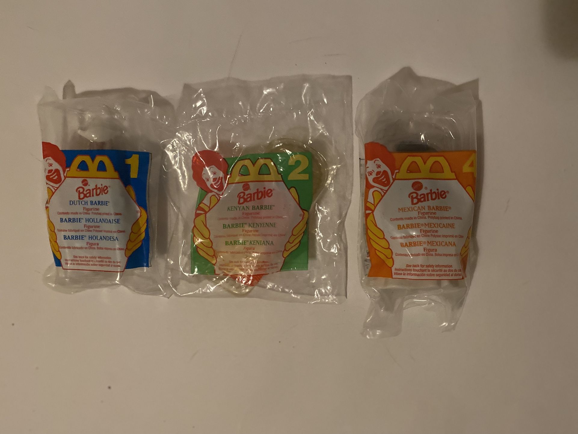 Mc Donald’s Collectible Barbie Happy Meal Toys, Lot of 3