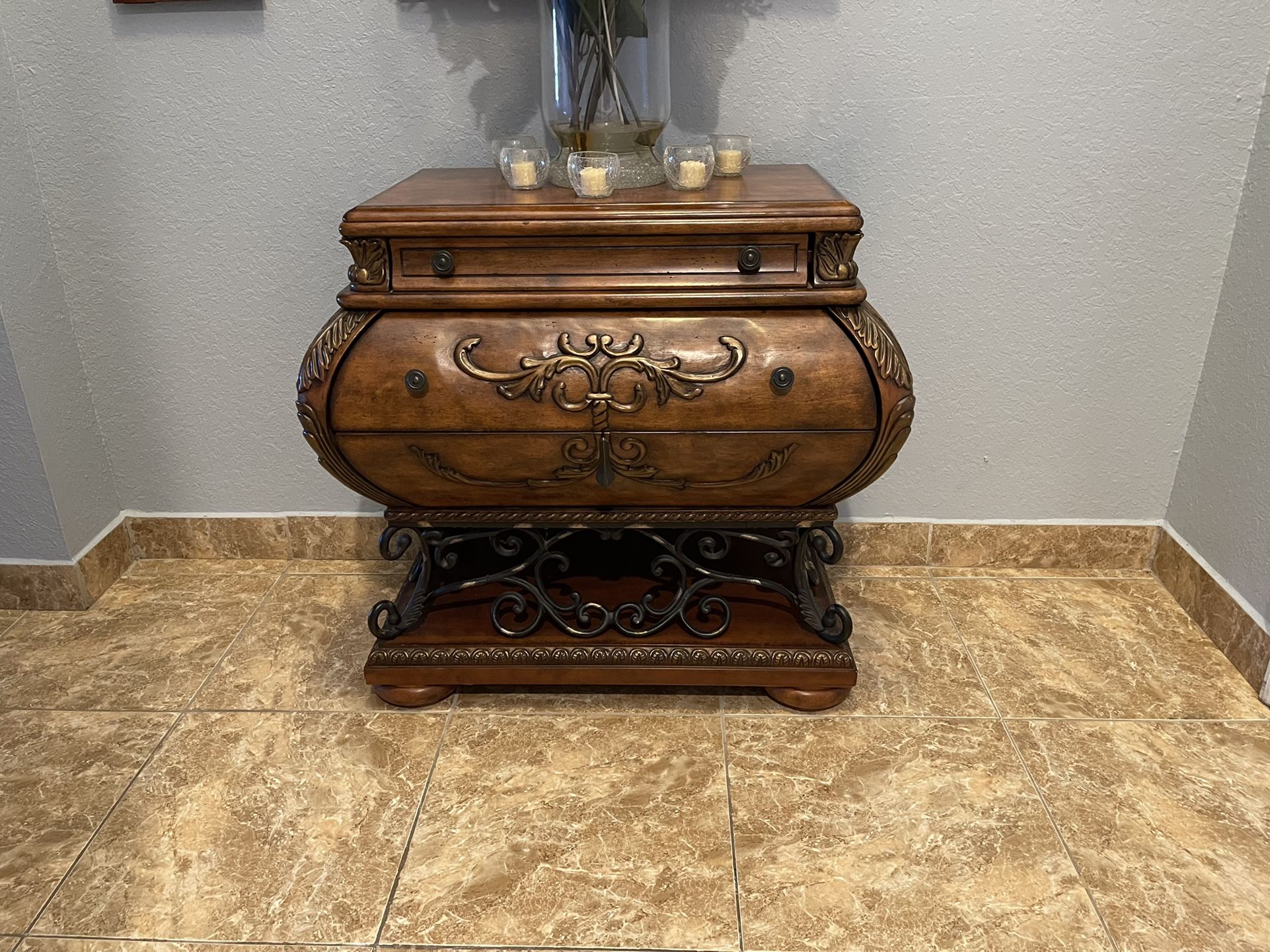 Ambella Home Collection Bombe Carved Chest