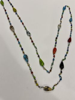Art Deco Venetian Glass Bead Necklace (antique)