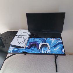 Ps5 Used Two Controllers 75 Hrtz Monitor With All Wires 