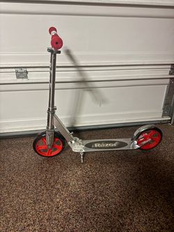 Razor A5 Lux Kick Scooter for Kids Ages 8+ - 8" Urethane Wheels, Red