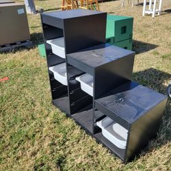 Lateral Cubby W/ Pullout Bins