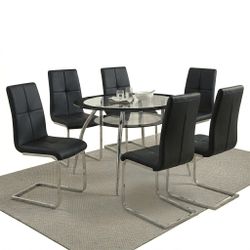 BLACK DINING SET 