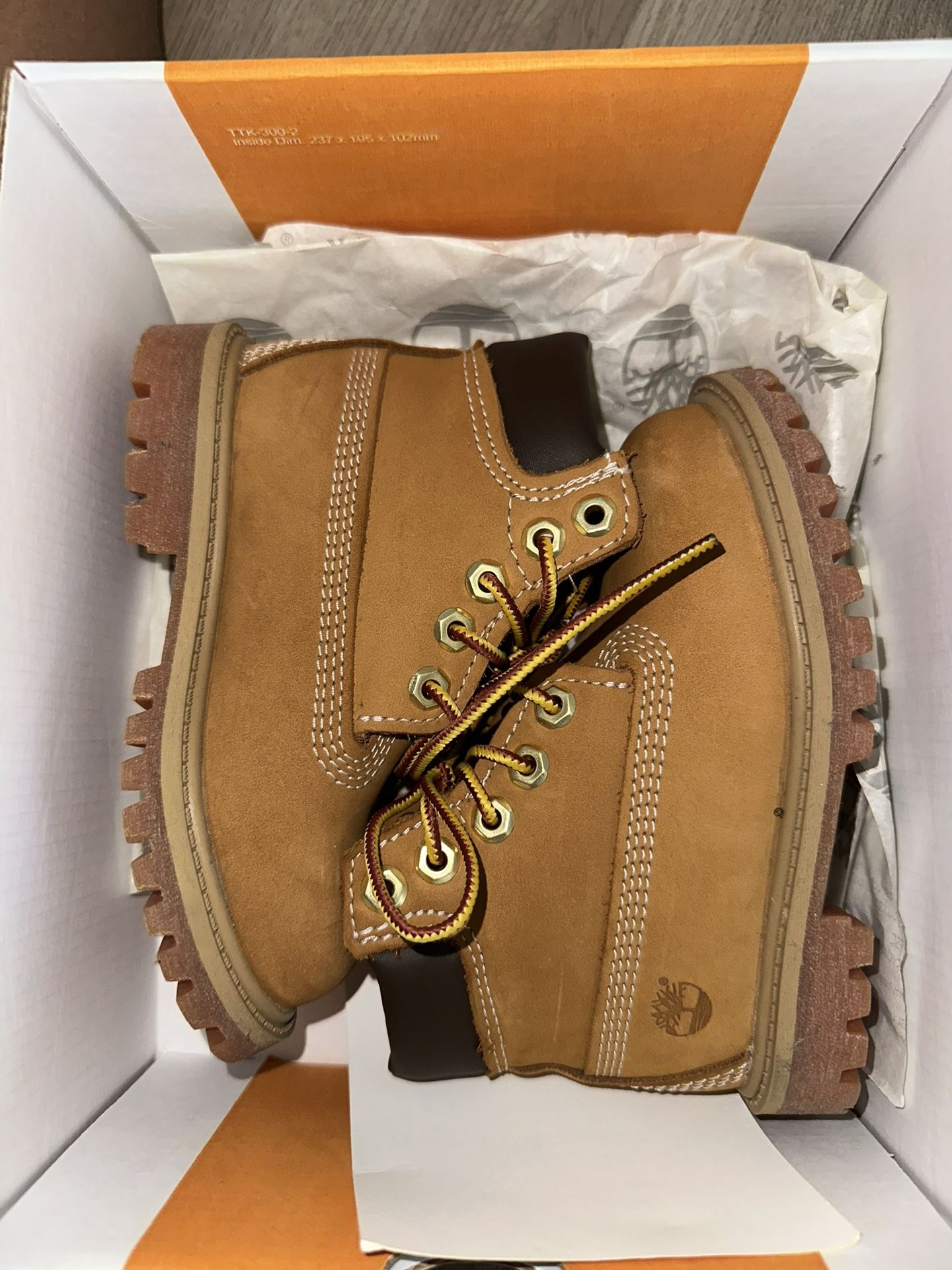 TIMBERLAND PREMIUM 6 IN WATERPROOF BOOT WHEAT NUBUCK (Toddler size 8C)