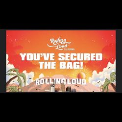 Rolling loud california 3 day ga tickets 