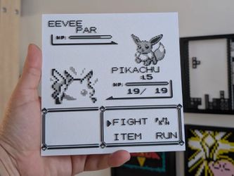 Pokémon Yellow Fight Scene Wall Art