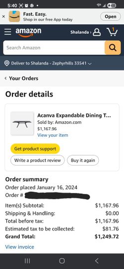 Acanva Expandble Dinning Table