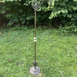 Antique Cast Iron Bridge Floor Lamp.