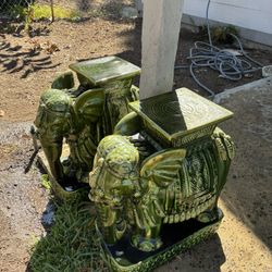 Pair Chinese Elephant Plant Stands