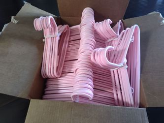 100 Pink girl plastic hangers for child