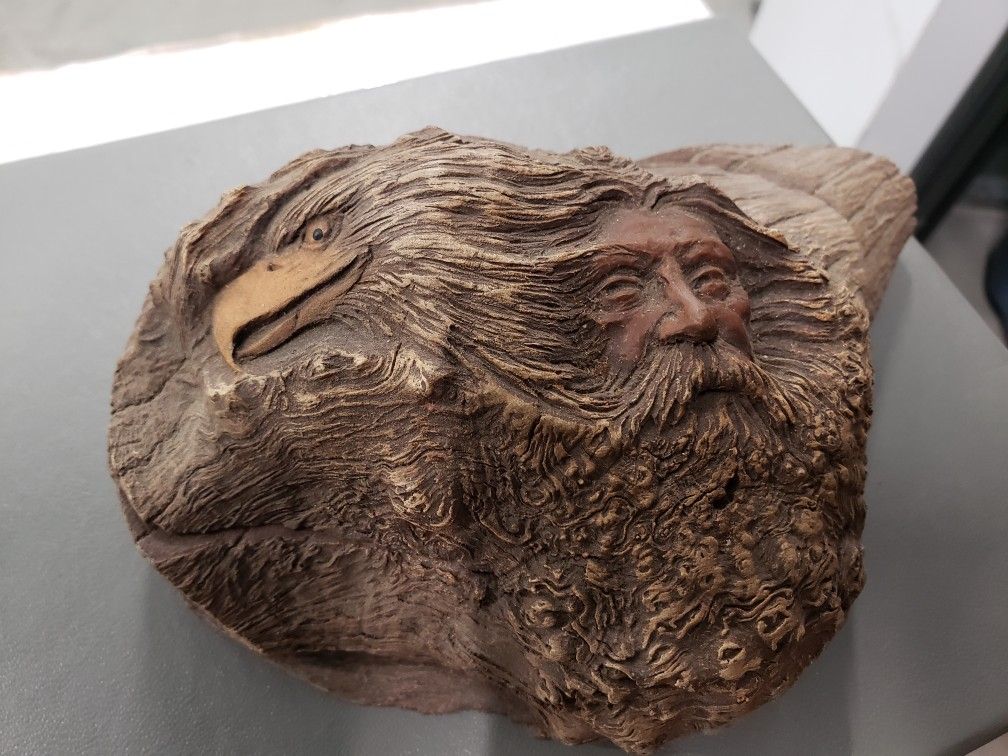 Rick Cain Sculpture - Man & Eagle "Innerview"