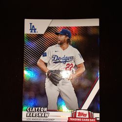 Clayton Kershaw Topps Trading Card And Mr 3000 Strikeouts Churchill Cup