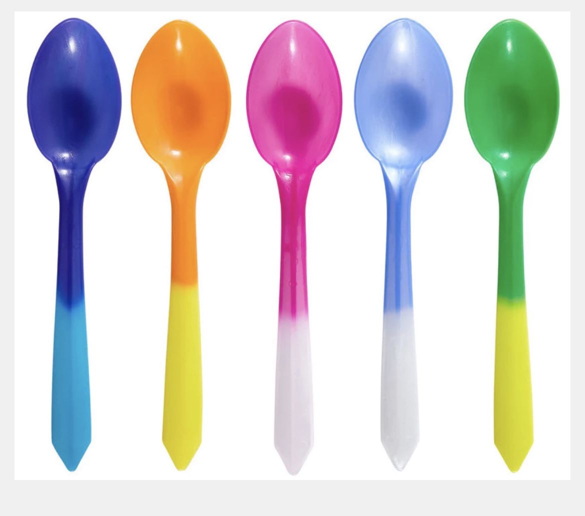 Color Changing Disposable Spoons 1000pcs