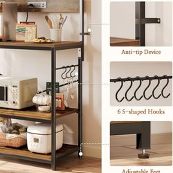 NEW IN BOX - SUPERJARE Baker's Rack with Power Outlets & Coffee Bar