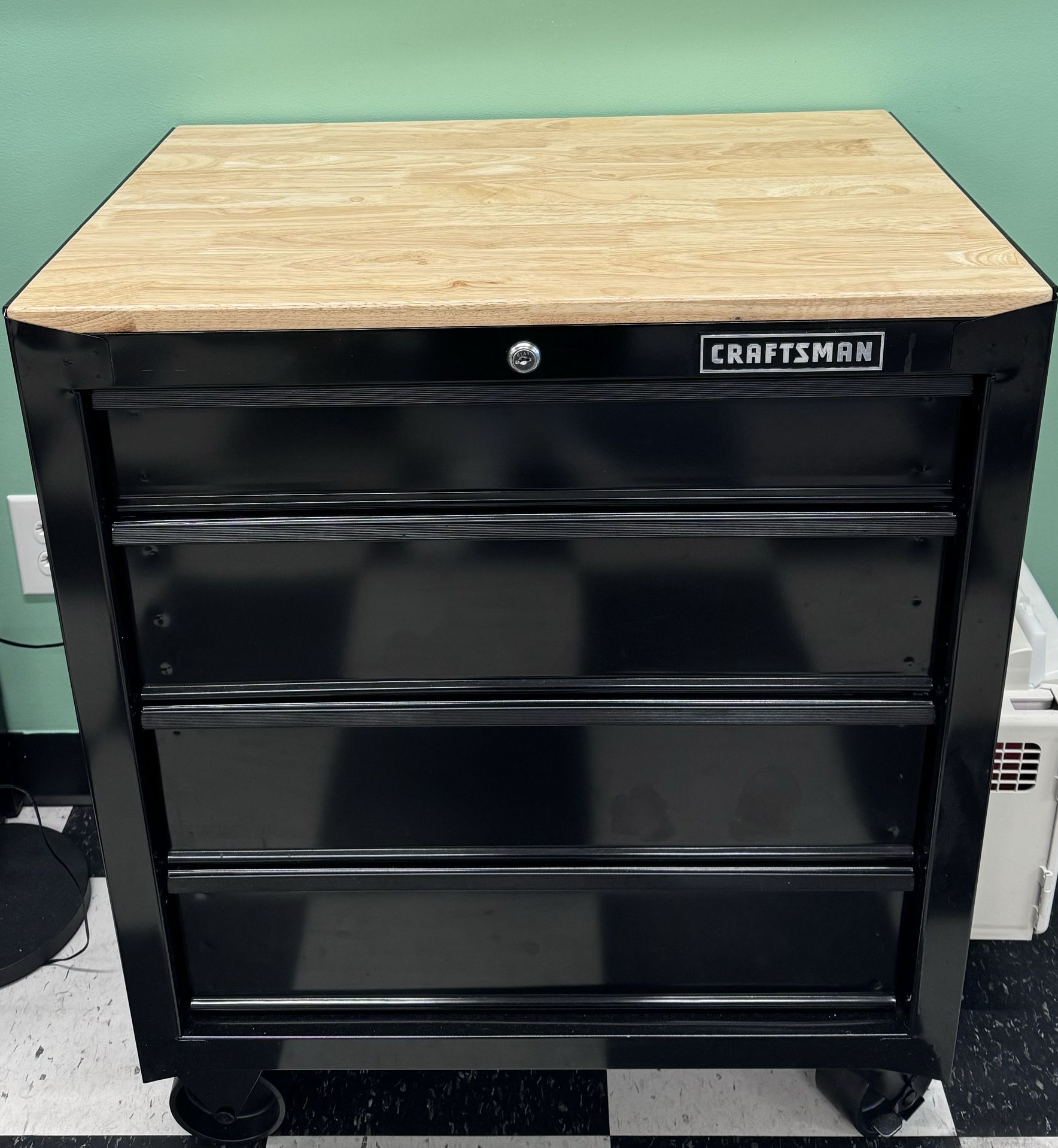 Craftsman Tool Boxes With Wood Top Tattoo Station Salon