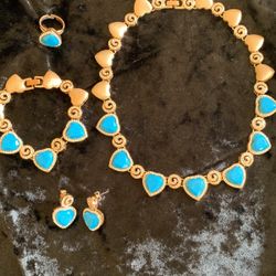 Jewelry Beautiful Turquoise  Complete Set 