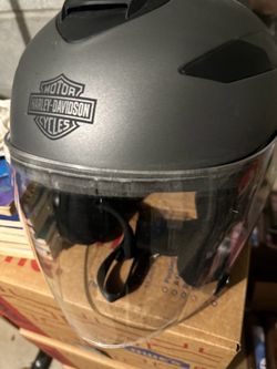 HARLEY Davidson HD-H27 Motorcycle Helmet Adult M Gray Black Visor