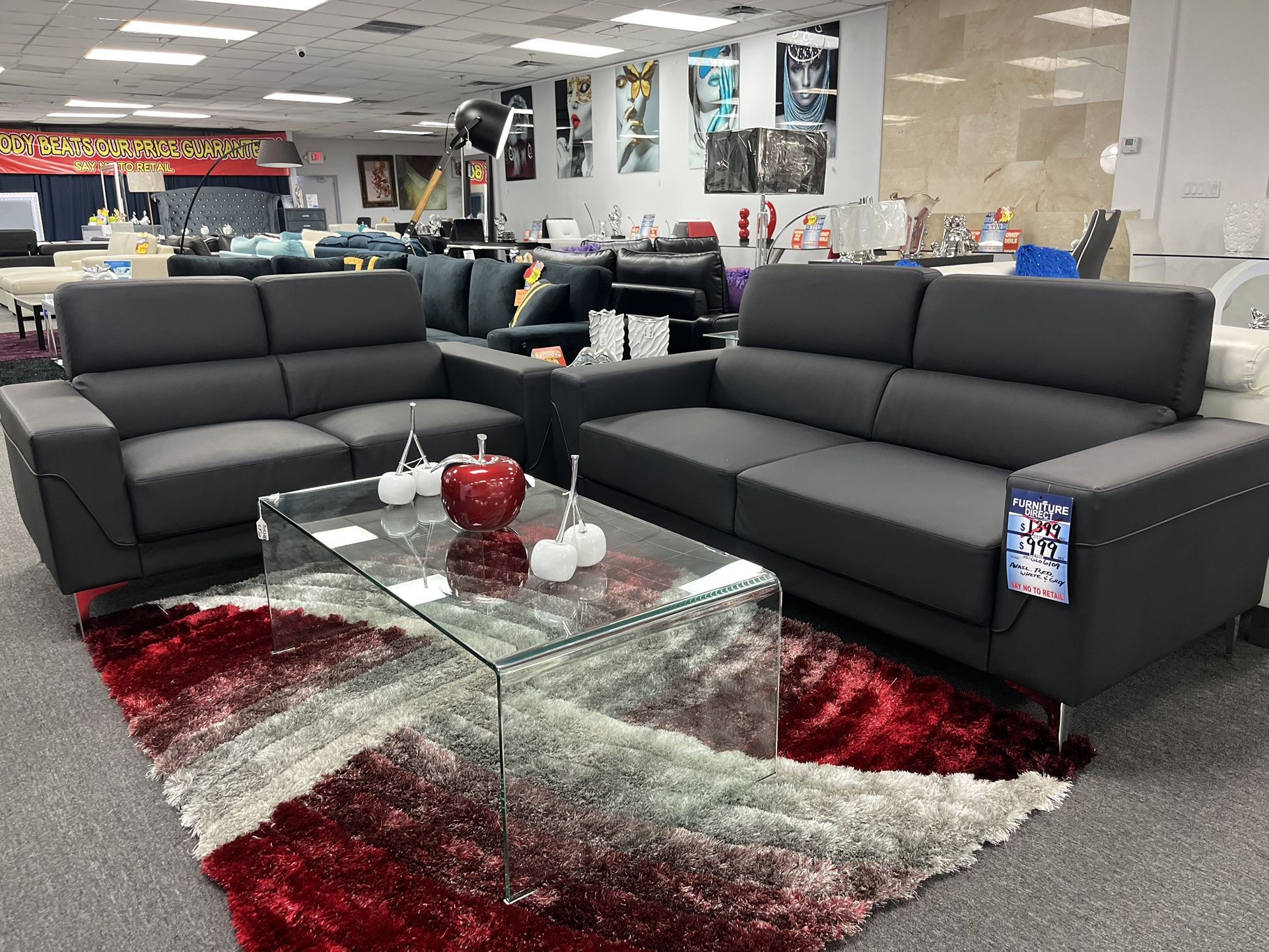 Sofa And Love Seat Living Room Set  Available In Multiple Colors Only $699