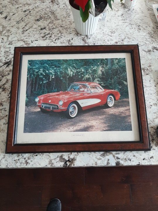 1957 Corvette Framed Poster