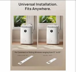 NEW-NO BOX-DREO Portable Air Conditioner 318S, 8000 BTU ASHRAE (5000 BTU DOE) Smart AC Unit for Bedroom with Drainage-free Cooling, Fan&Dehumidifier 3
