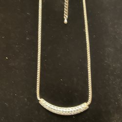 Silver Choker With Light Blue Sarworski 