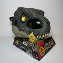 Jurassic World Rebirth T-Rex Rage N Roar Mask with LED Light up Eyes Blink NEW