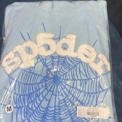 Size L Spider Hoodie Blue 