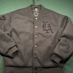 Los Angeles Lakers Black Varsity Jacket Ultra Game NBA Jacket Size L
