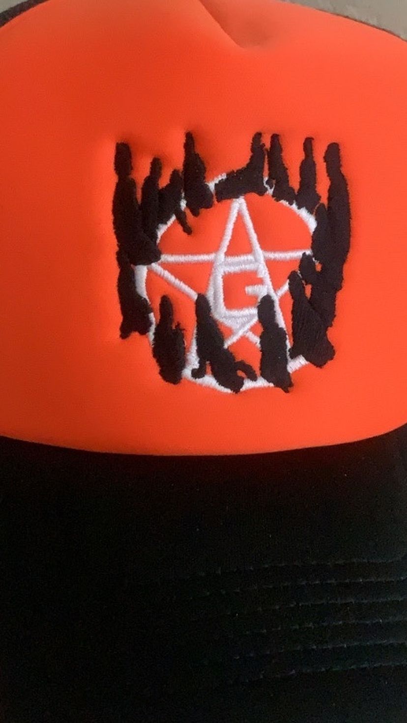 Trucker Hat New Orange/black