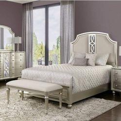 Queen Bed, Dresser, And Nightstands