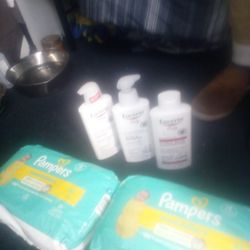 Pampers Newborn Swaddlers Eucerin Baby Lotion Shampoo And Body Wash