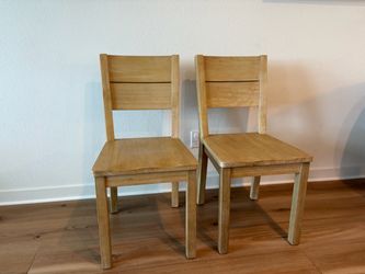 2  wood dining chairs