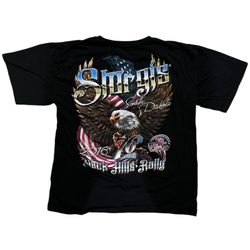 2016 Sturgis Black Hills Rally 76th Anniversary Biker T-Shirt Size Large Black