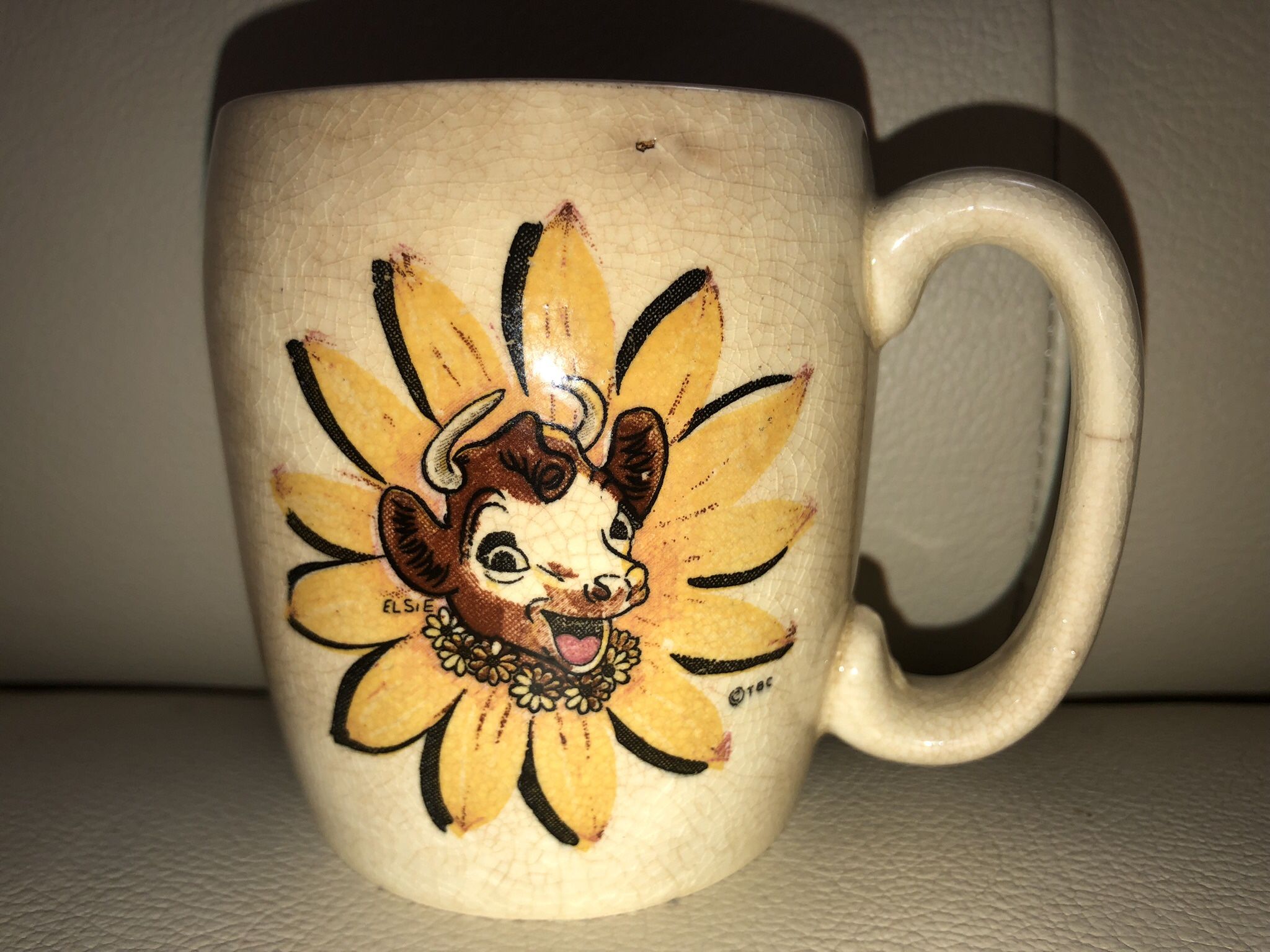 BORDENS CO. RARE VINTAGE POTTERY ELSIE THE COW MUG