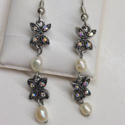 GENUINE FRESHWATER PEARL EARRINGS 