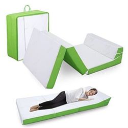 CHxxy Foldable Mattress with Pillow- 4 Inch Memory Foam Tri-fold for Adults (SR)