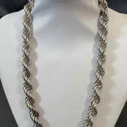 925 Silver Rope Chain Necklace 