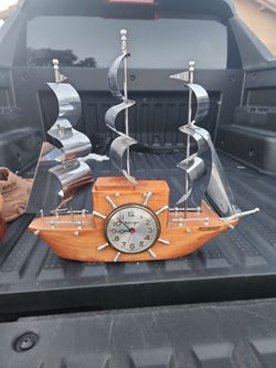 Vintage Mastecraft Yankee Clipper Sailboat clock great shape