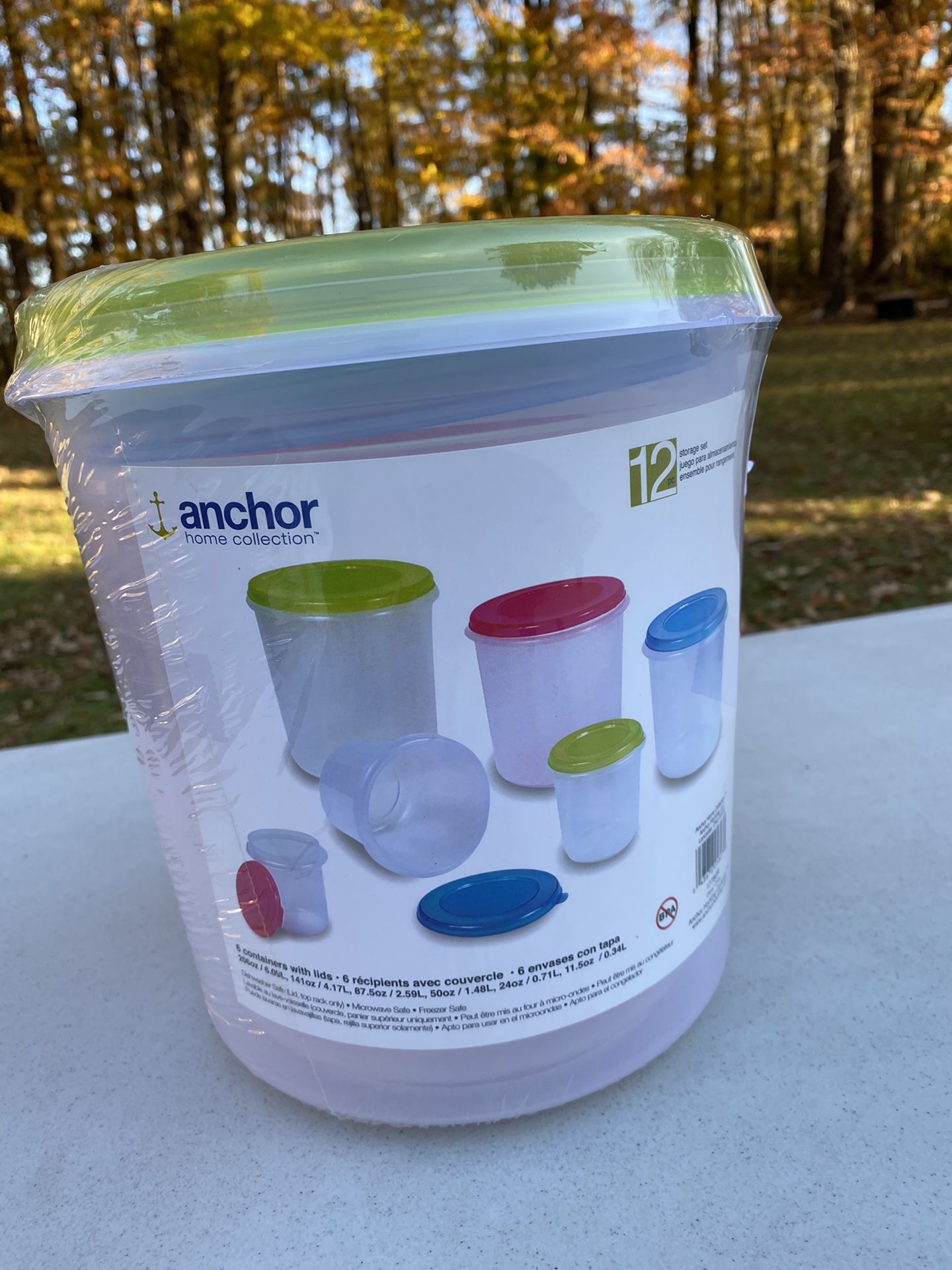 NEW 12-Piece Anchor Home Collection Storage Containers With Lids