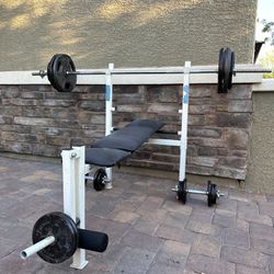 Weight bench With Weights 