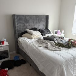 Queen Bed Frame + Box Spring 