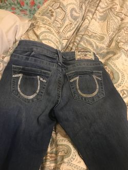True religion skinny jeans rhinestone size 24